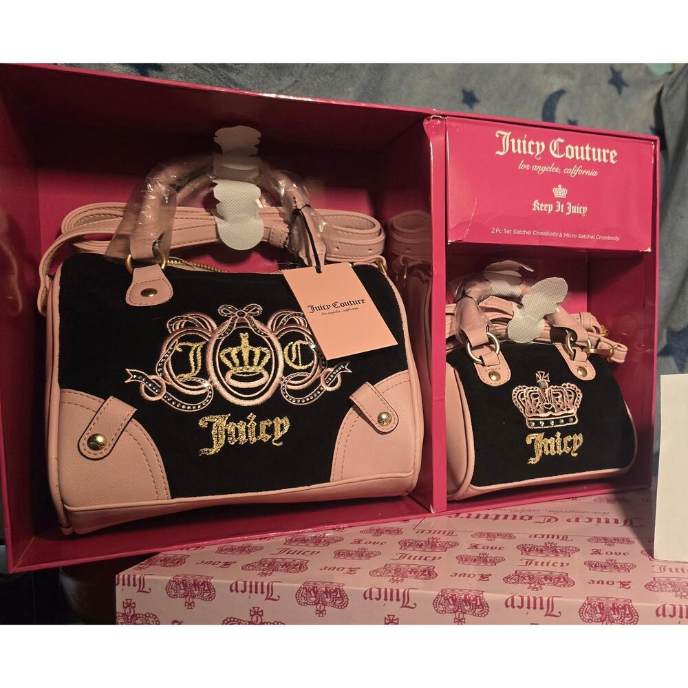 🖤 Juicy Couture Daydreamer Lovers Club Mommy & Me Black Bag Set  🖤